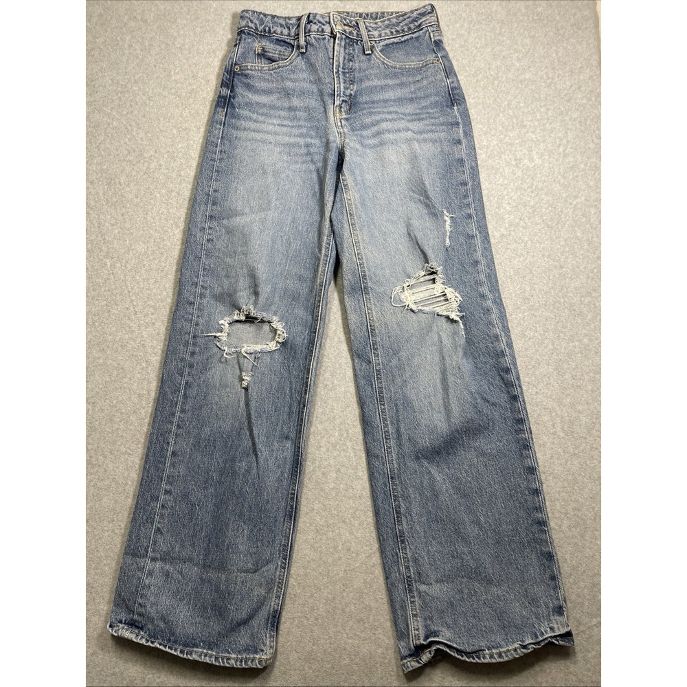 Old Navy Jeans Extra High Rise Sky-Hi Wide Leg Secret Smooth Pockets Size 2